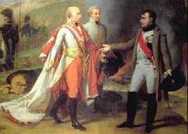 Rencontre de Napolon et de l'Empereur d'Autriche Franois II le 4 dcembre 1805, par Gros.