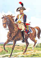 1er rgiment de cavalerie 1802 : cavalier en grande tenue